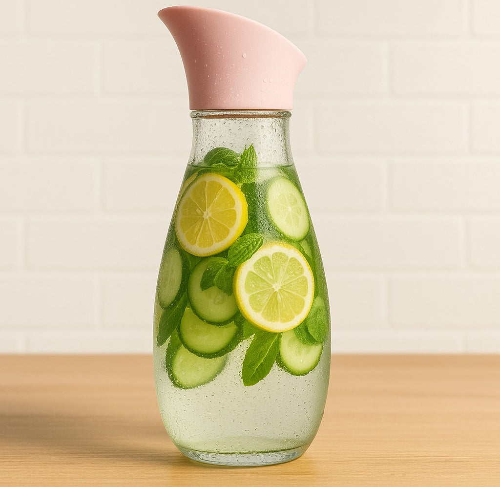 1400ml Hard Glass Water Jug with Lid – Heat-Resistant