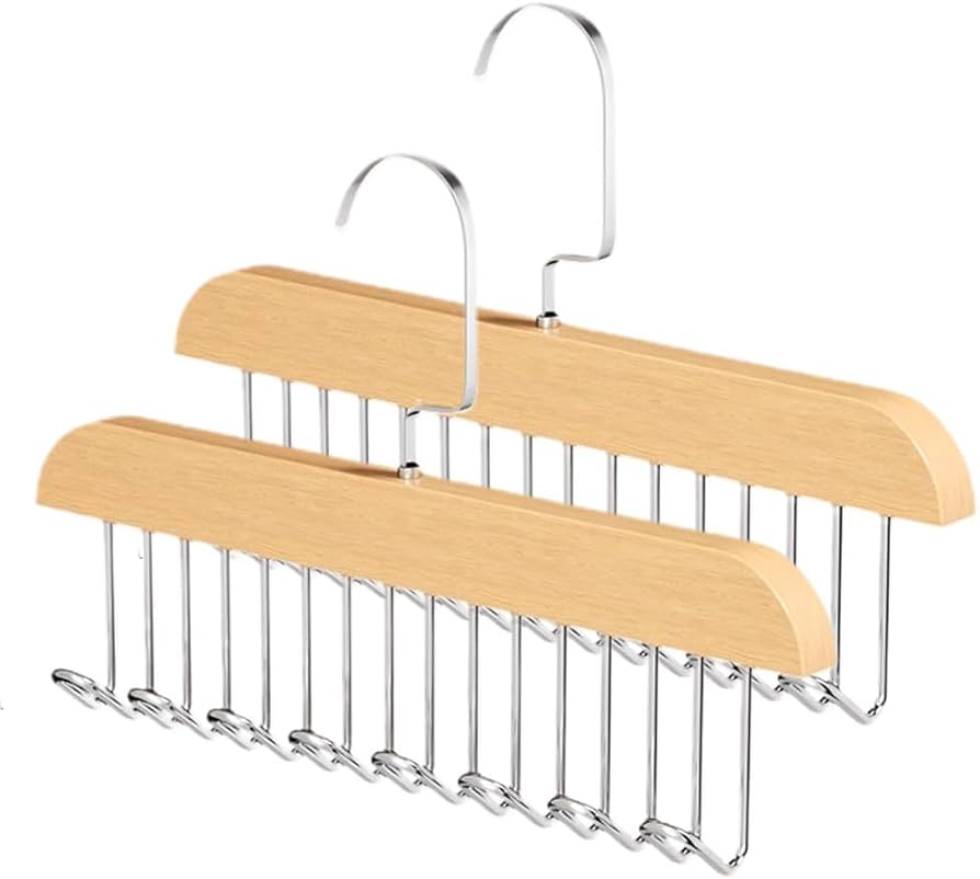 8-Hook Multi-Function Wooden Hanger
