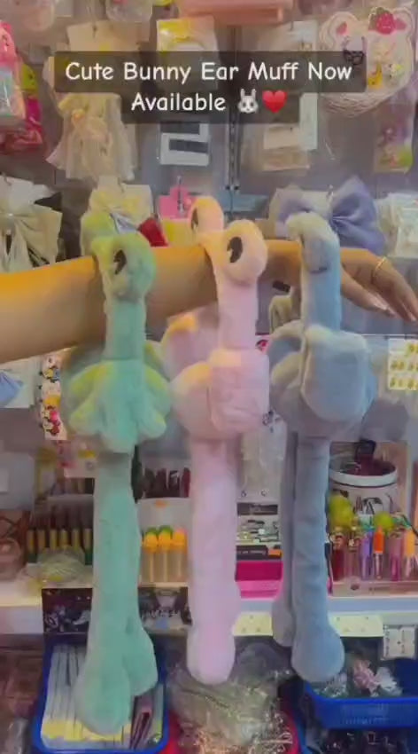 Soft Fluffy Rabbit Ears Headband – Moving Ears Plush Earmuffs (Random Colour)