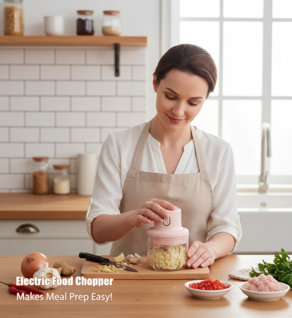 Intelligent Garlic Machine | Electric Garlic Chopper & Grinder | Smart Mini Food Processor for Quick Garlic & Spice Prep