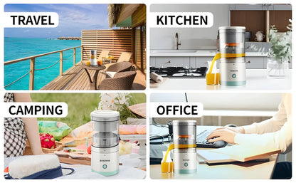 Portable Electric Citrus Juicer Hands-Free Rechargeable Orange Lemon Grapefruit Juicer Easy to Clean Juicer Machine | Orange, Lemon Juicer and Squeezer | Juice Extractor | Juice Blender