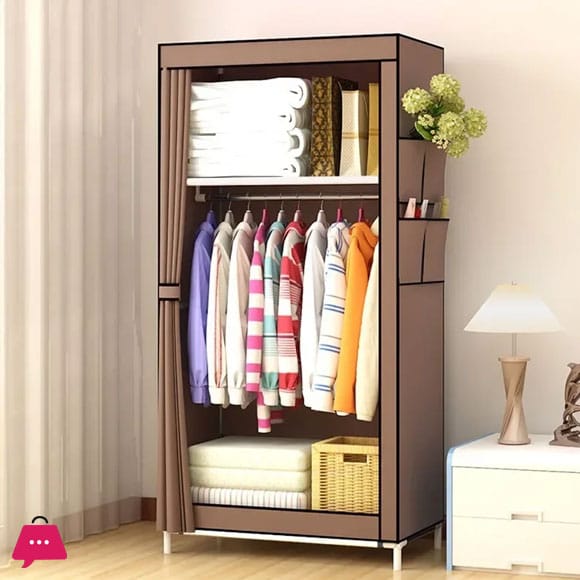 Heavy-Duty Portable Single Fabric Wardrobe