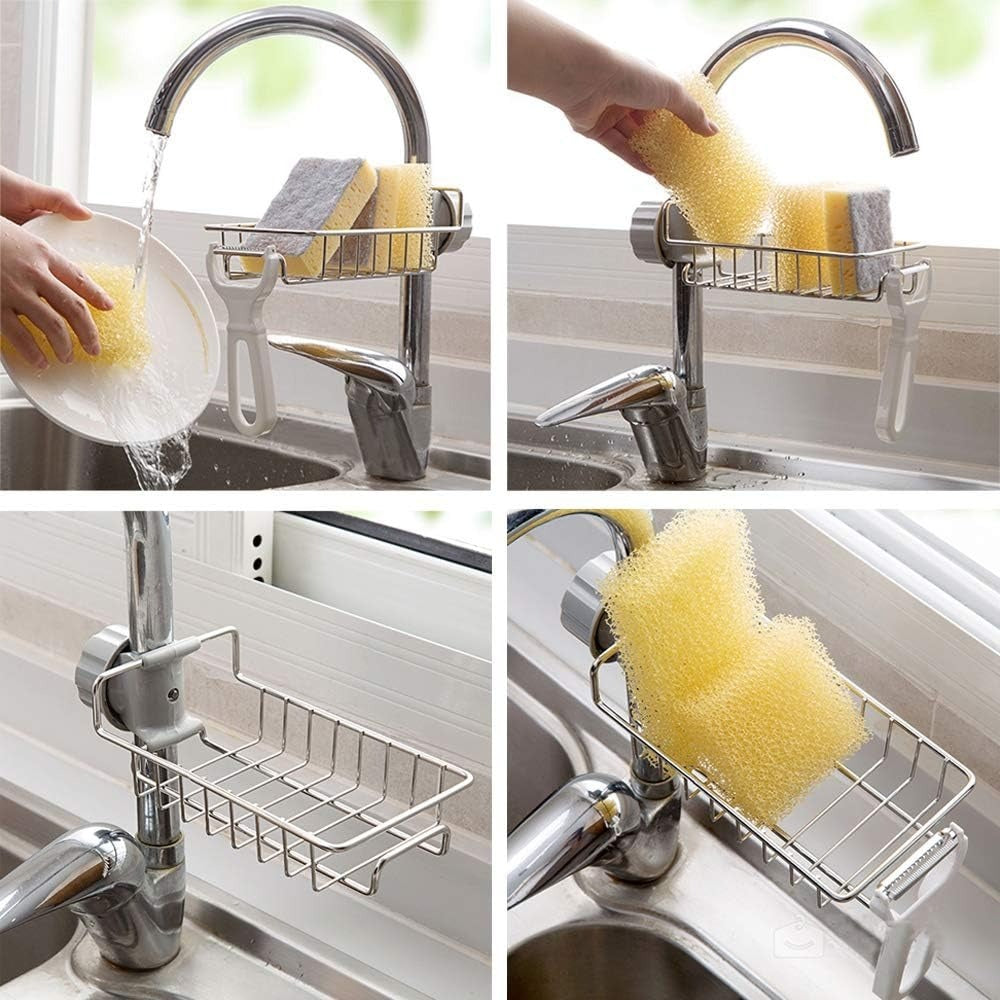 Stainless Steel Faucet Sponge Holder