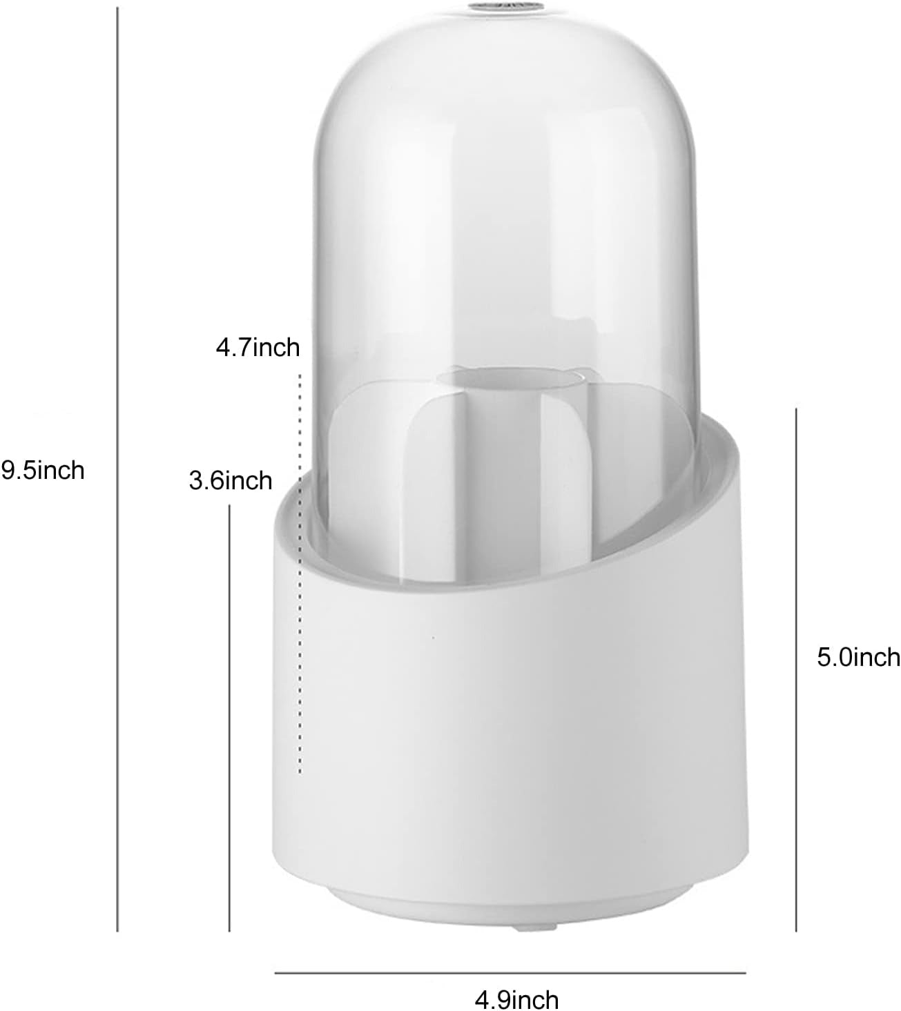 360° Rotating Makeup Brush Storage Box