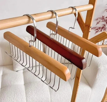 8-Hook Multi-Function Wooden Hanger