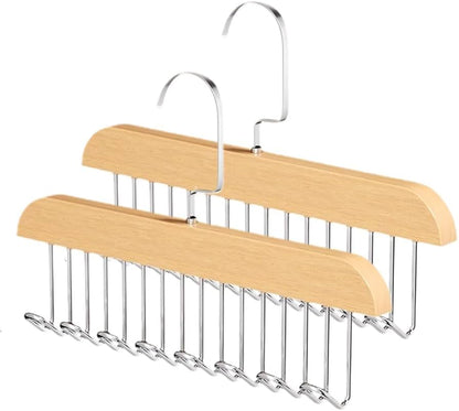 8-Hook Multi-Function Wooden Hanger