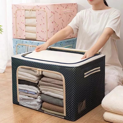 Foldable Metal Frame Clothes Organizer Bag
